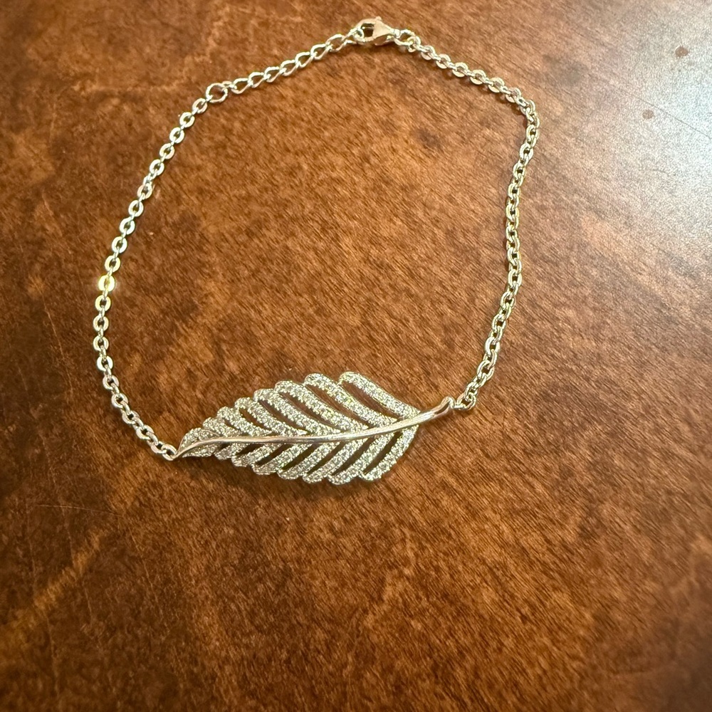 Sterling Silver Feather Bracelet